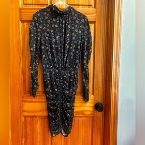 NWT Evereve Black Floral Long Sleeve Dress
